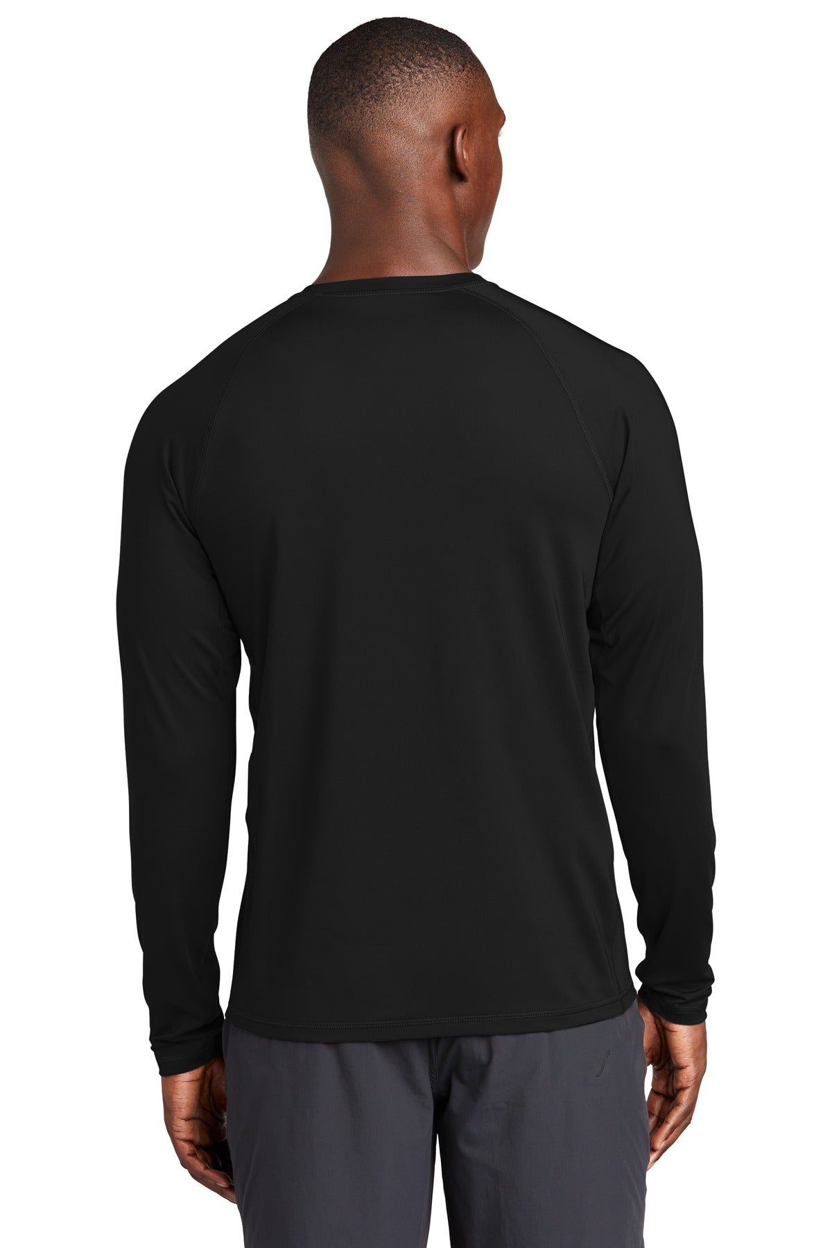 Custom Embroidered Sport-Tek  Long Sleeve Rashguard Tee. ST470LS,Black