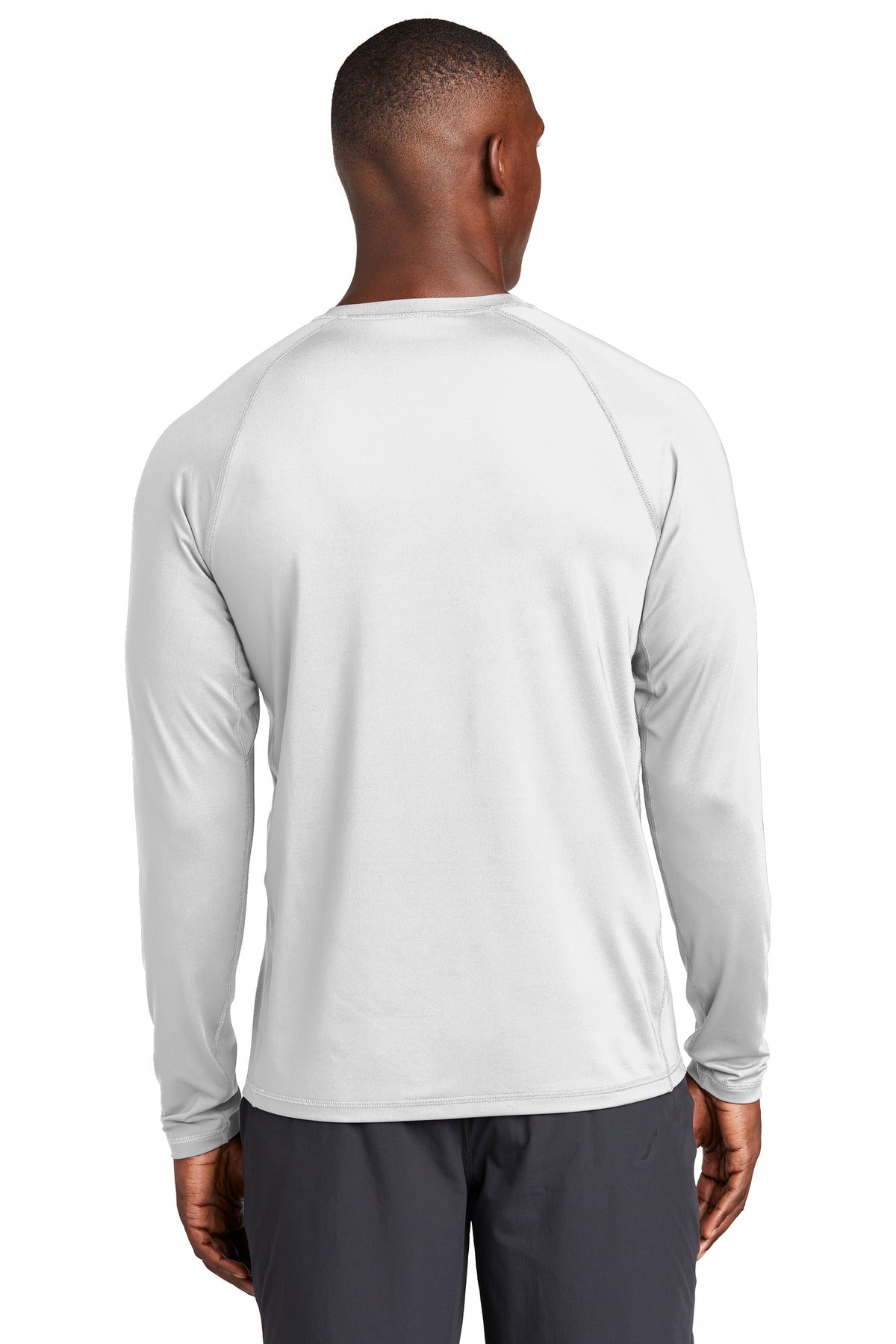 Custom Embroidered Sport-Tek  Long Sleeve Rashguard Tee. ST470LS,White