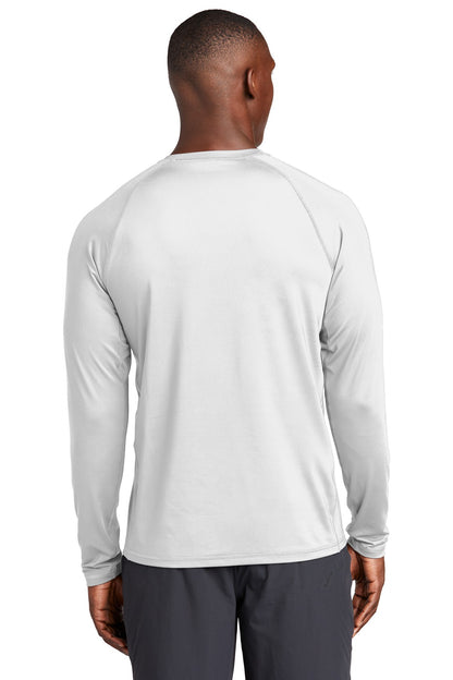 Custom Embroidered Sport-Tek  Long Sleeve Rashguard Tee. ST470LS,White