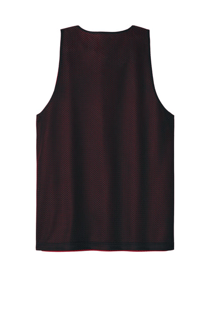 Sport-Tek PosiCharge Reversible Mesh Tank ST5000 Black/ Deep Red