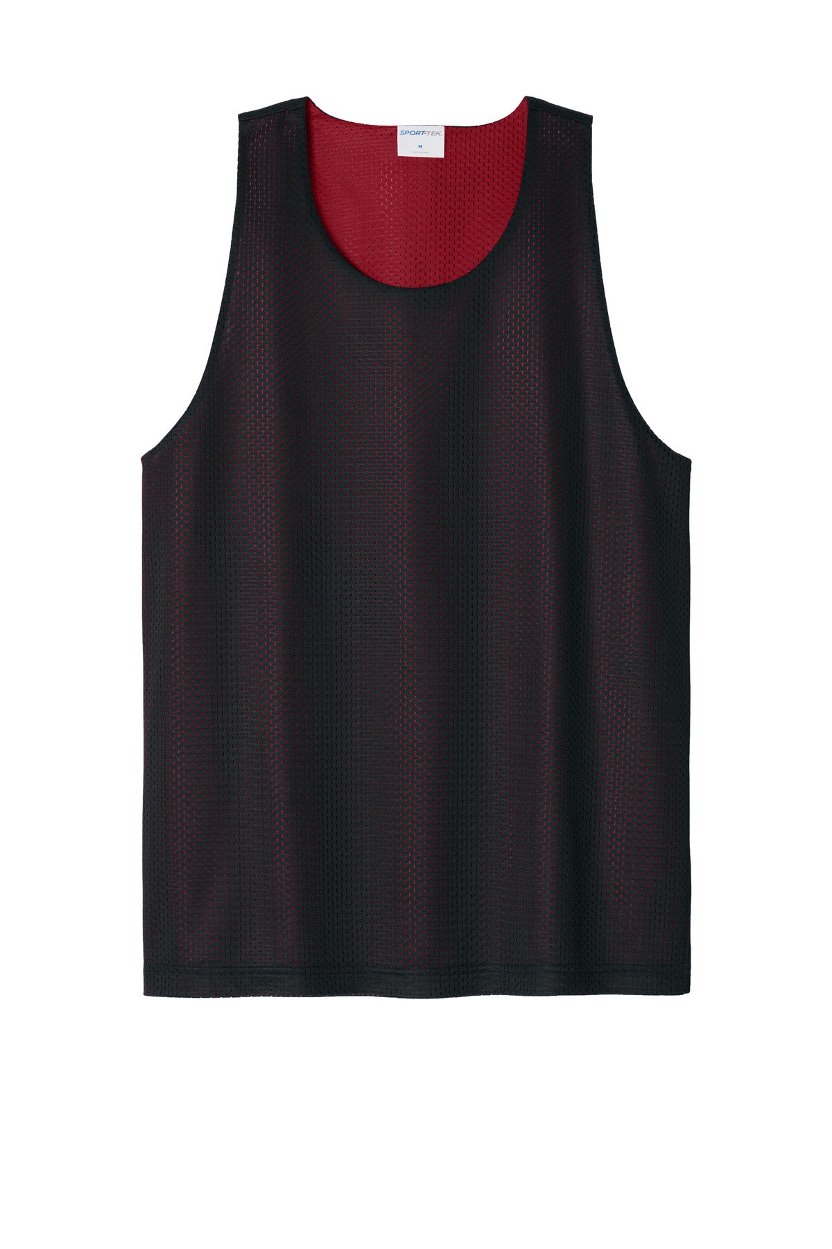 Sport-Tek PosiCharge Reversible Mesh Tank ST5000 Black/ Deep Red