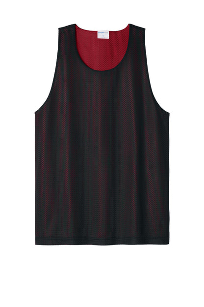 Sport-Tek PosiCharge Reversible Mesh Tank ST5000 Black/ Deep Red