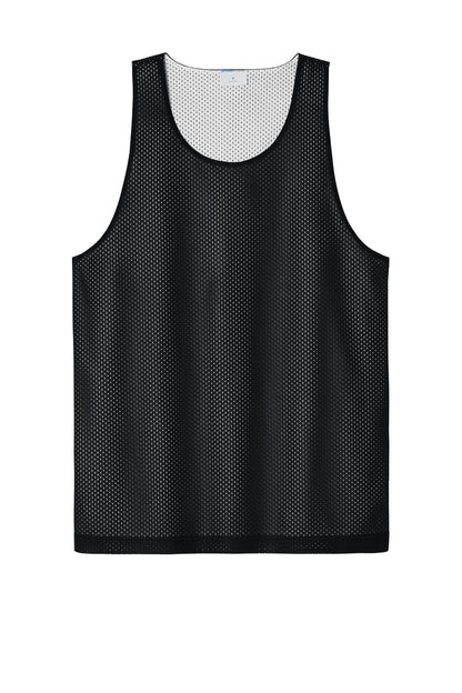 Sport-Tek PosiCharge Reversible Mesh Tank ST5000 Black/ White