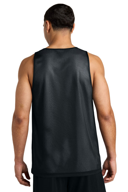 Custom Embroidered Sport-Tek PosiCharge Reversible Mesh Tank ST5000,Black/ White