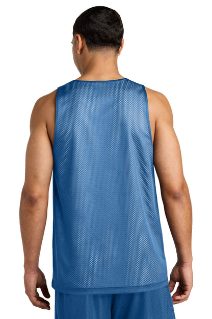 Custom Embroidered Sport-Tek PosiCharge Reversible Mesh Tank ST5000,Carolina Blue/ White