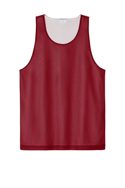 Sport-Tek PosiCharge Reversible Mesh Tank ST5000 Deep Red/ White