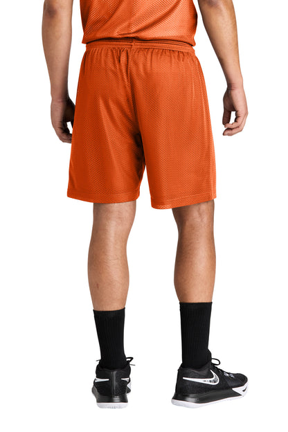 Custom Embroidered Sport-Tek PosiCharge Mesh 7  Short ST5100,Deep Orange