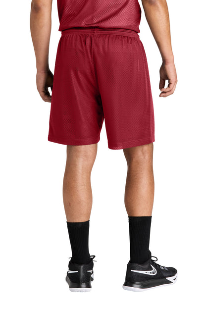 Custom Embroidered Sport-Tek PosiCharge Mesh 7  Short ST5100,Deep Red