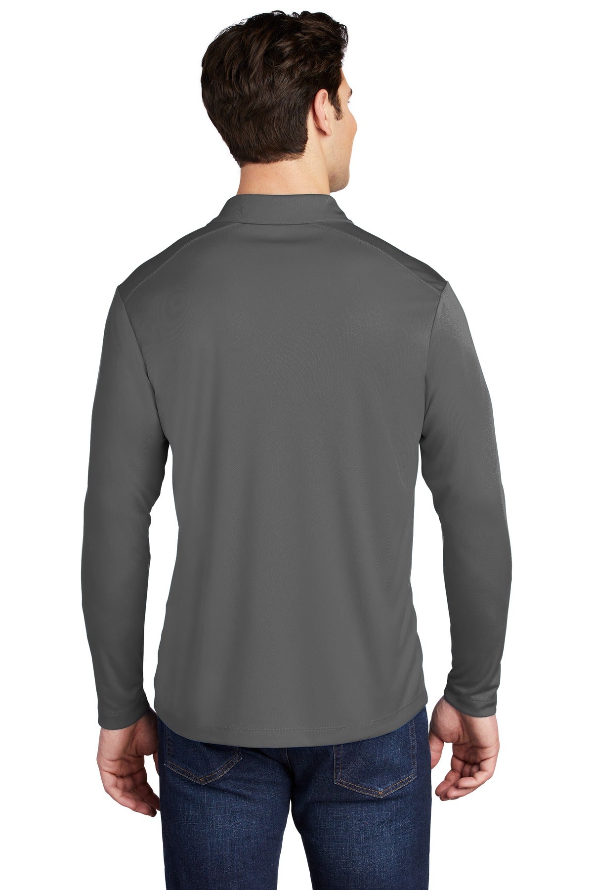 Custom Embroidered Sport-Tek   Posi-UV  Pro Long Sleeve Polo. ST520LS,Dark Smoke Grey