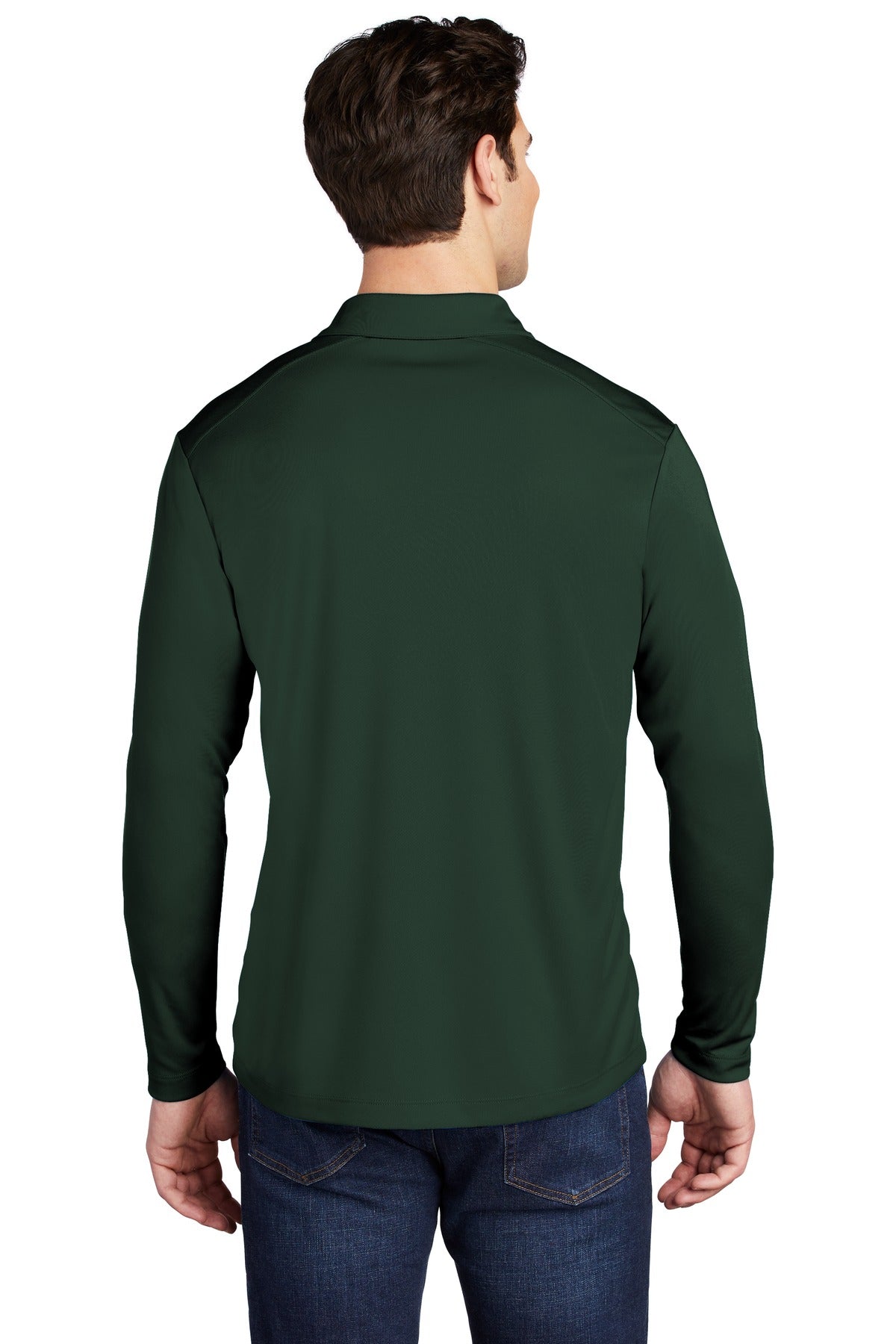 Custom Embroidered Sport-Tek   Posi-UV  Pro Long Sleeve Polo. ST520LS,Forest Green