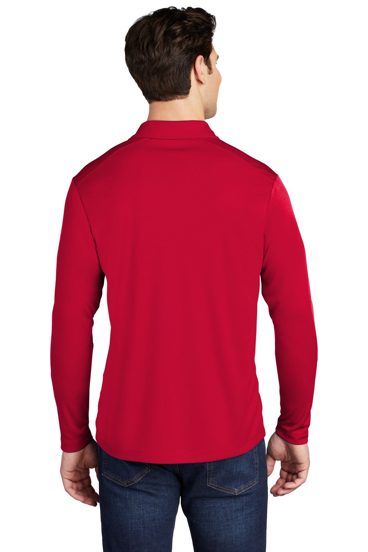 Custom Embroidered Sport-Tek   Posi-UV  Pro Long Sleeve Polo. ST520LS,True Red