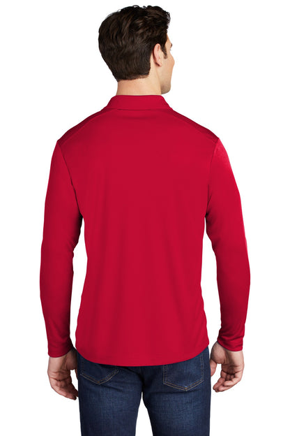 Custom Embroidered Sport-Tek   Posi-UV  Pro Long Sleeve Polo. ST520LS,True Red