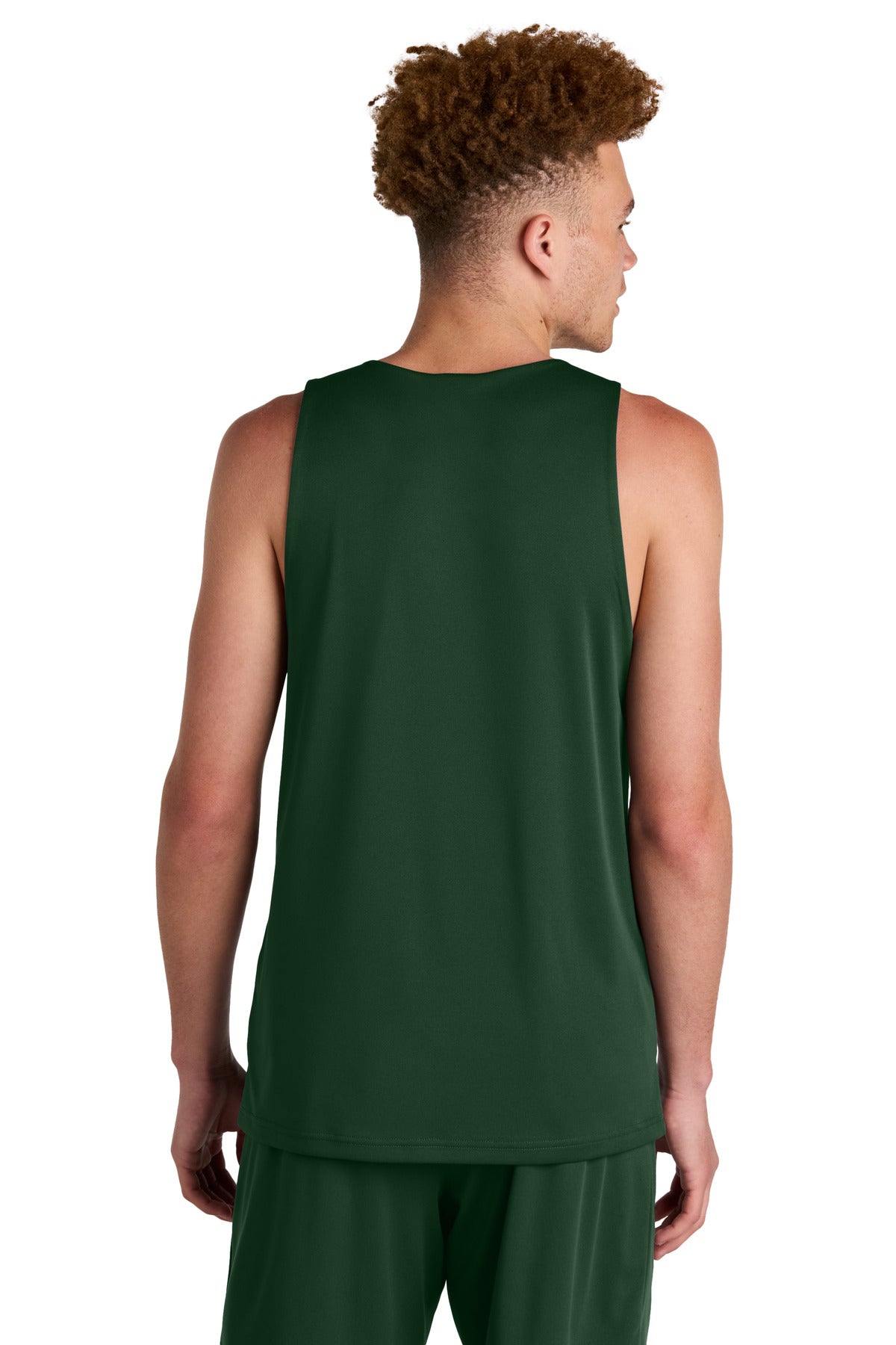 Custom Embroidered Sport-Tek PosiCharge Competitor Rev Tank ST551,Forest Green/ White