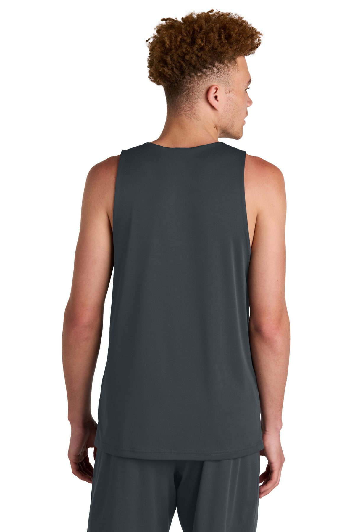 Custom Embroidered Sport-Tek PosiCharge Competitor Rev Tank ST551,Iron Grey/ White