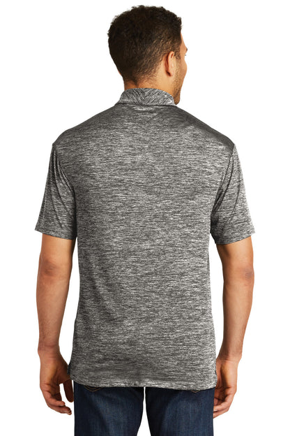 Custom Embroidered Sport-Tek  PosiCharge  Electric Heather Polo. ST590,Black Electric