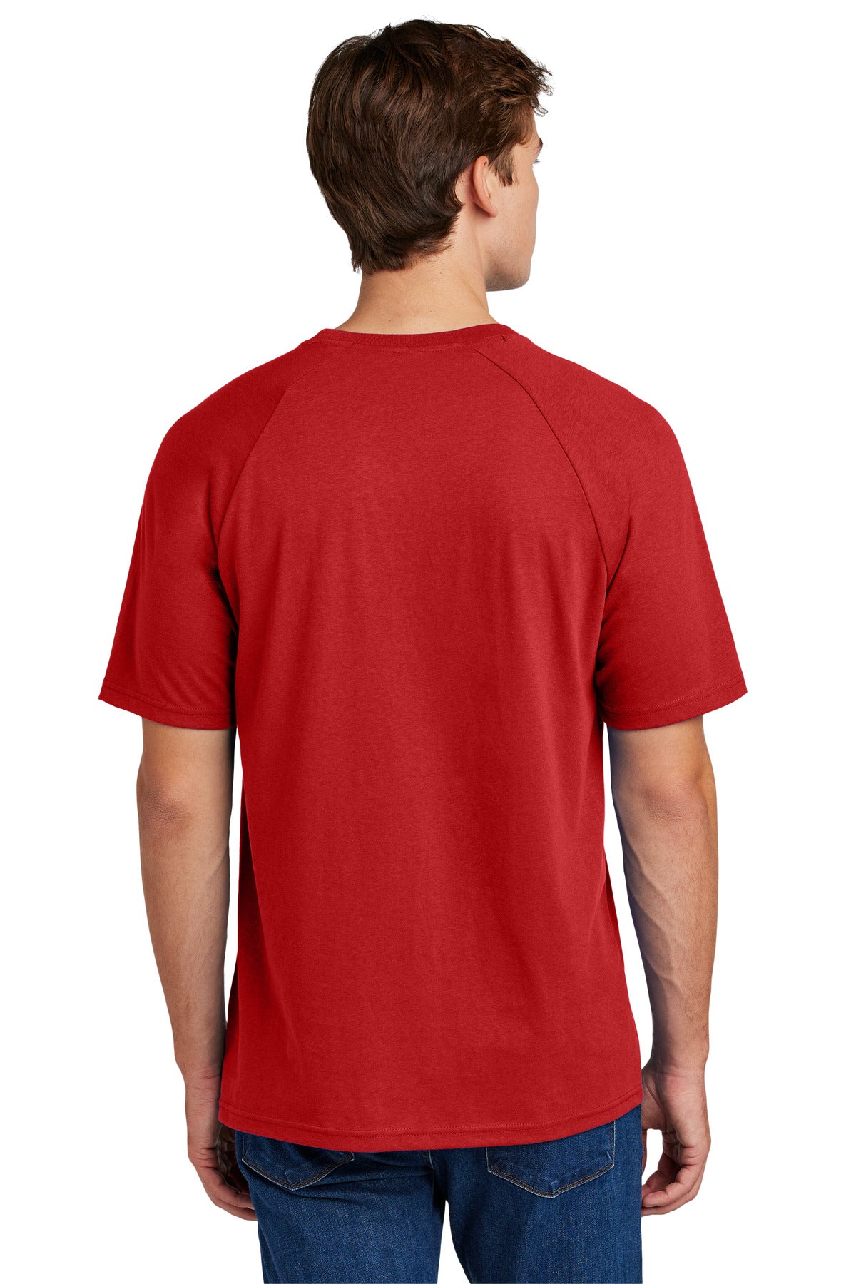 Custom Embroidered Sport-Tek Halftime Raglan Tee ST6040,Deep Red