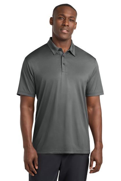 Custom Embroidered Sport-Tek Polos/Knits in Dark Smoke Grey
