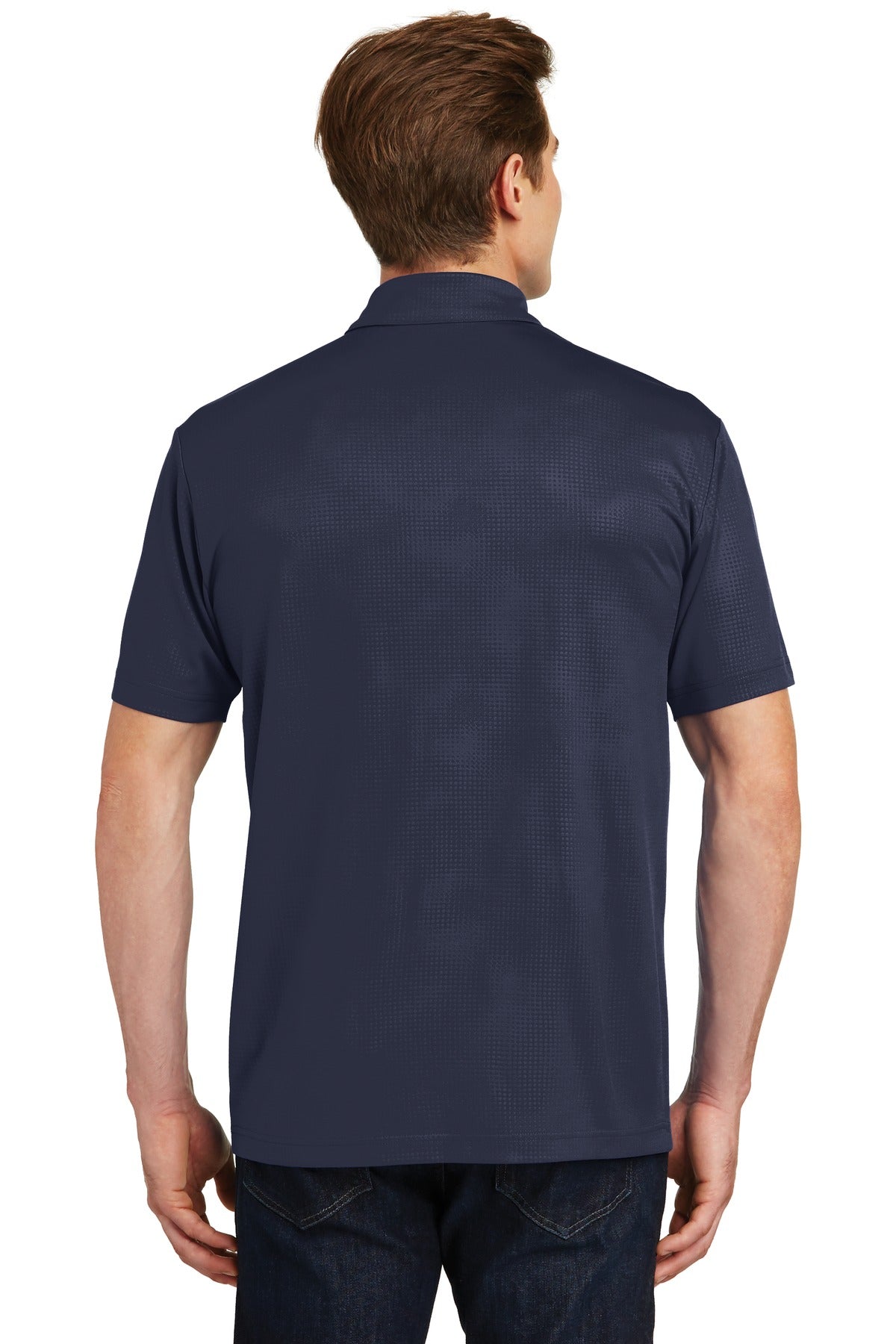 Custom Embroidered Sport-Tek Embossed PosiCharge Tough Polo. ST630,True Navy