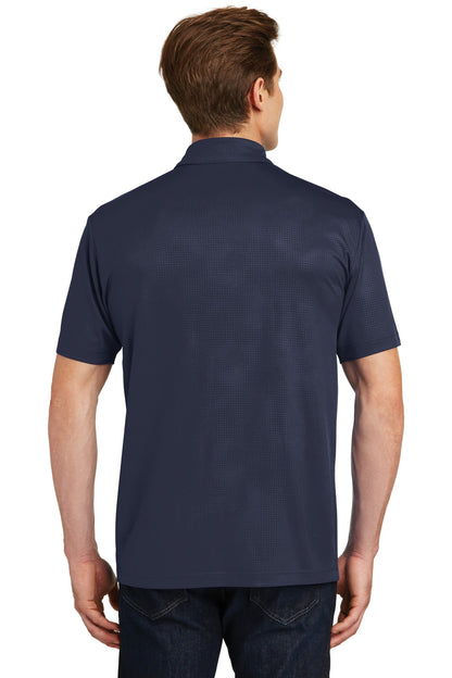 Custom Embroidered Sport-Tek Embossed PosiCharge Tough Polo. ST630,True Navy
