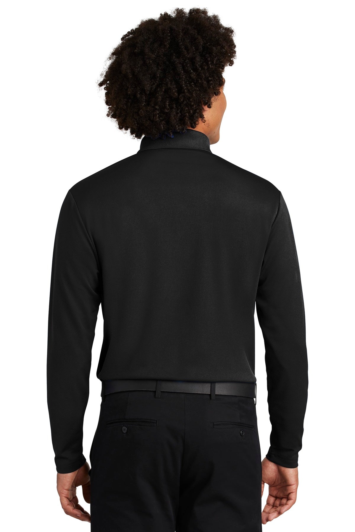 Custom Embroidered Sport-Tek  PosiCharge  RacerMesh  Long Sleeve Polo. ST640LS,Black