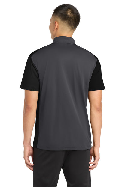 Custom Embroidered Sport-Tek Polos/Knits in Iron Grey/ Black