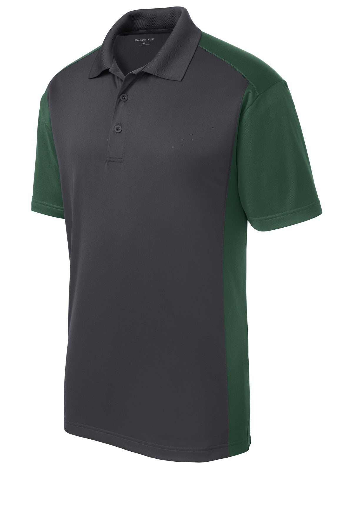 Custom Embroidered Sport-Tek Polos/Knits in Iron Grey/ Forest Green