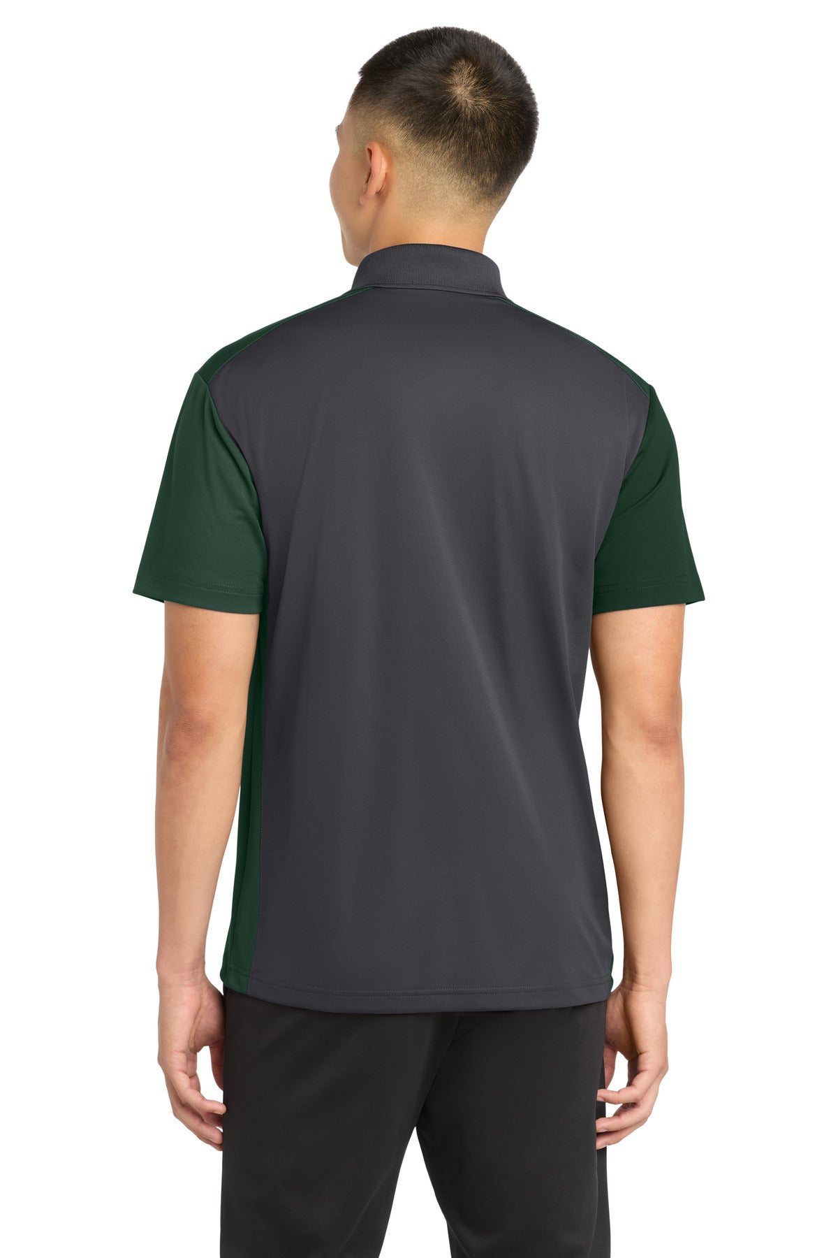 Custom Embroidered Sport-Tek Polos/Knits in Iron Grey/ Forest Green