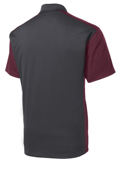 Custom Embroidered Sport-Tek Polos/Knits in Iron Grey/ Maroon