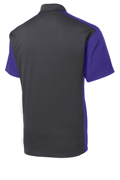 Custom Embroidered Sport-Tek Polos/Knits in Iron Grey/ Purple
