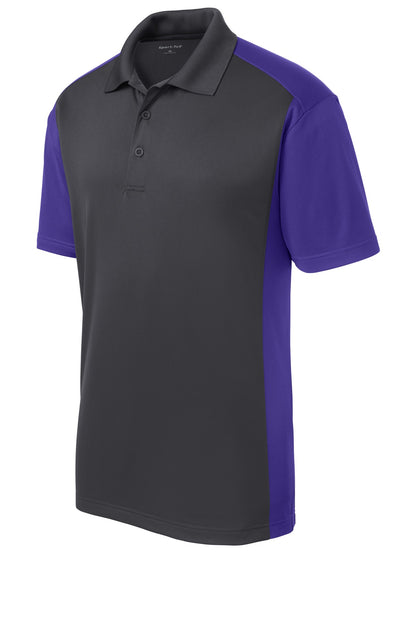 Custom Embroidered Sport-Tek Polos/Knits in Iron Grey/ Purple