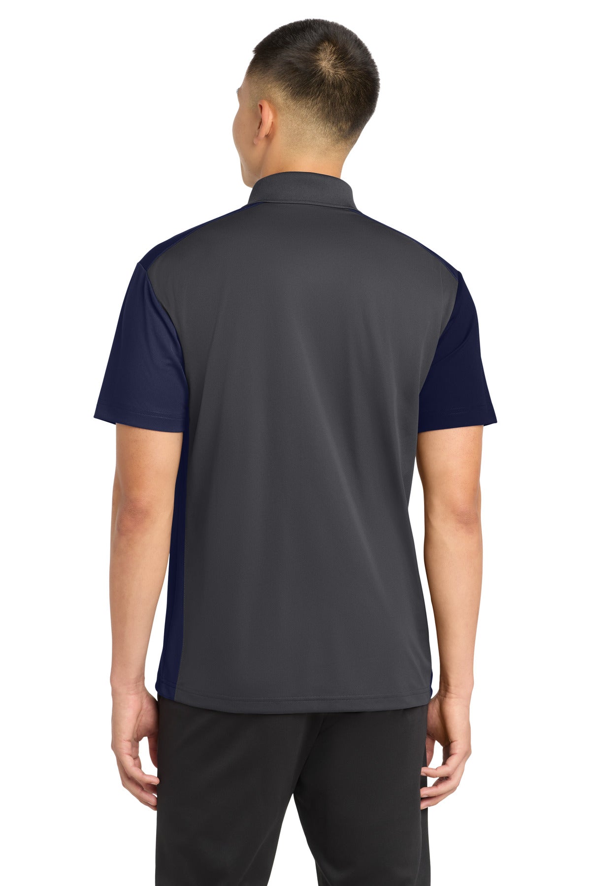 Custom Embroidered Sport-Tek Polos/Knits in Iron Grey/ True Navy