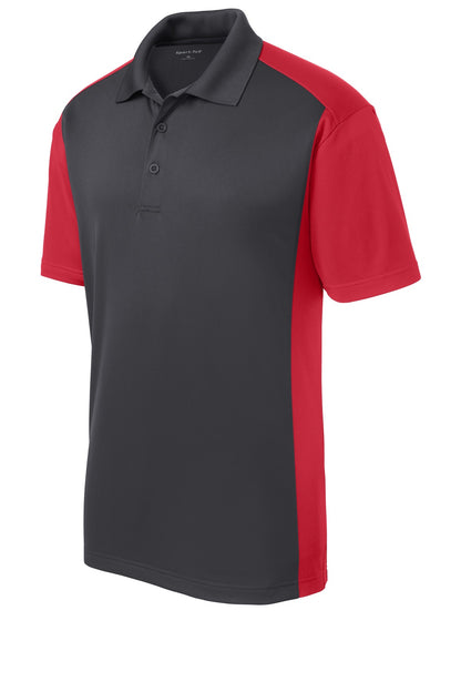 Custom Embroidered Sport-Tek Polos/Knits in Iron Grey/ True Red
