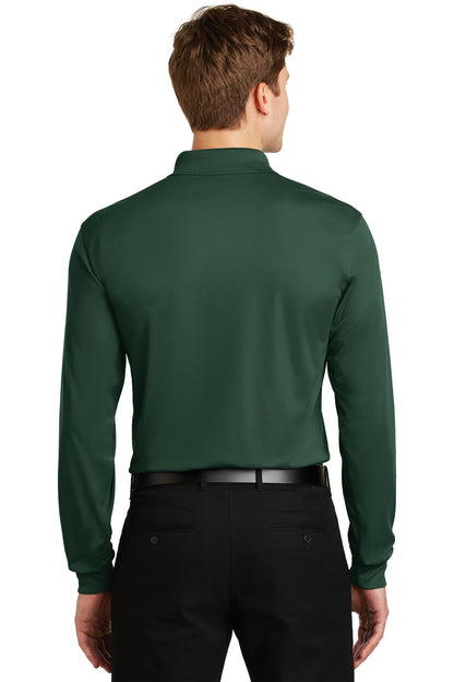 Custom Embroidered Sport-Tek Long Sleeve Micropique Sport-Wick Polo. ST657,Forest Green