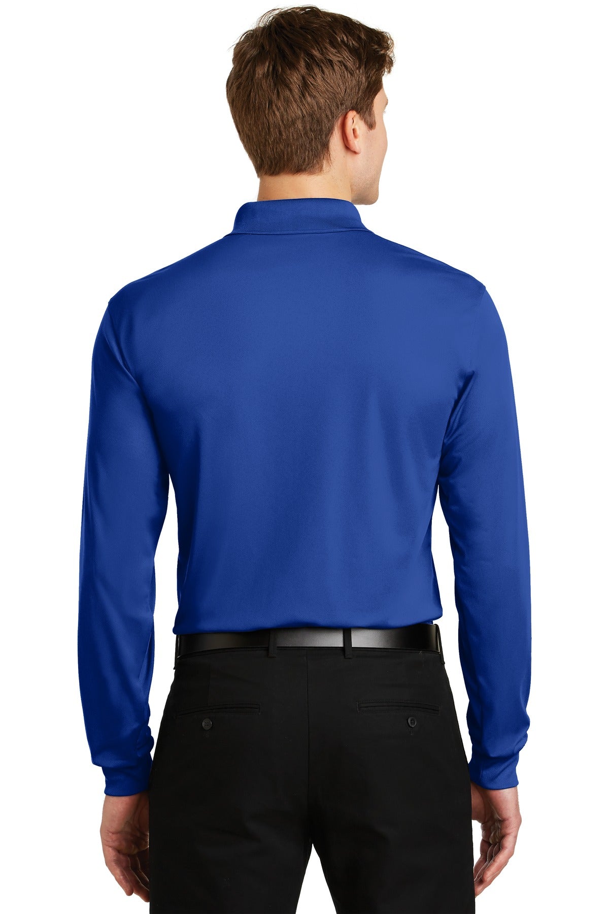 Custom Embroidered Sport-Tek Long Sleeve Micropique Sport-Wick Polo. ST657,True Royal