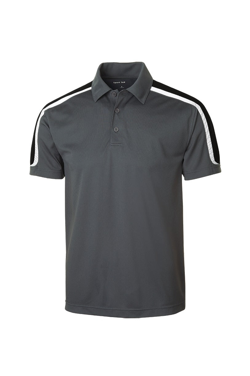 Custom Embroidered Sport-Tek Polos/Knits in Iron Grey/ Black/ White