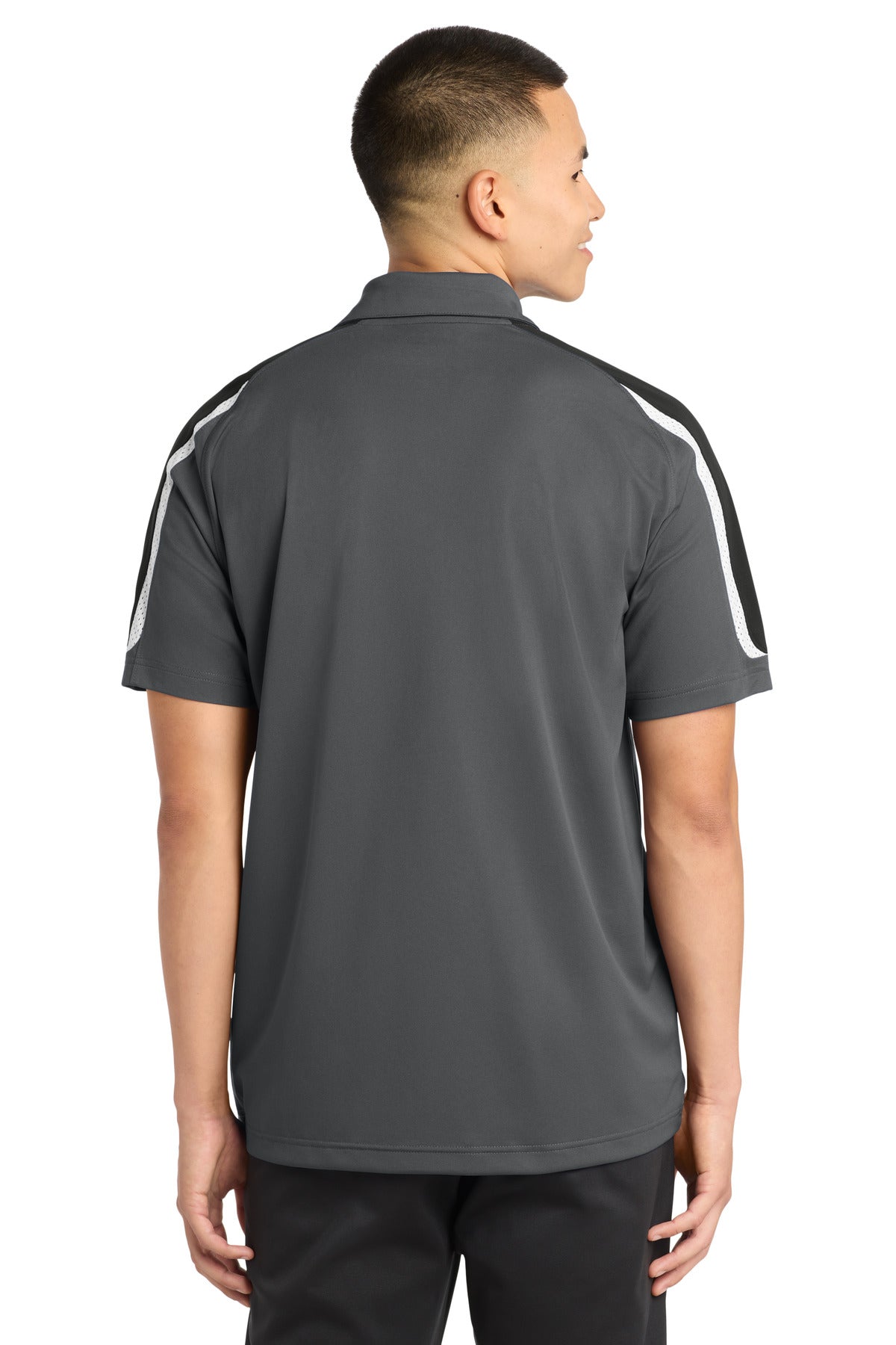 Custom Embroidered Sport-Tek Polos/Knits in Iron Grey/ Black/ White