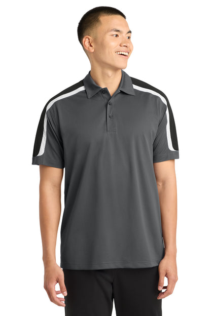 Custom Embroidered Sport-Tek Polos/Knits in Iron Grey/ Black/ White
