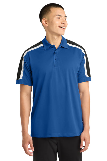 Custom Embroidered Sport-Tek Polos/Knits in True Royal/ Black/ White