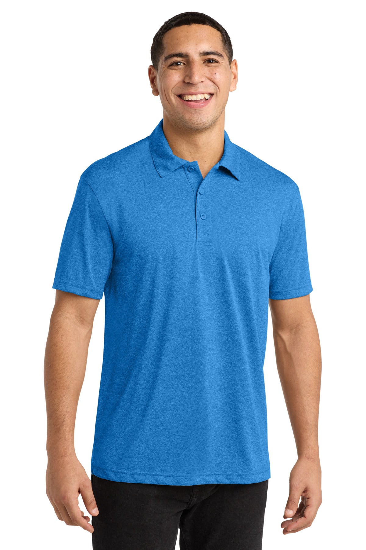 Custom Embroidered Sport-Tek Polos/Knits in Blue Wake Heather