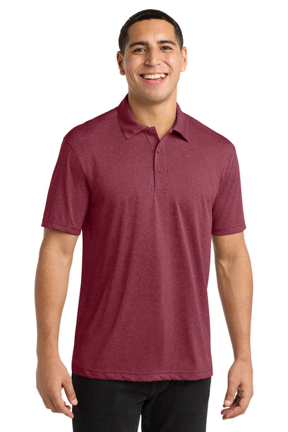 Custom Embroidered Sport-Tek Polos/Knits in Cardinal Heather