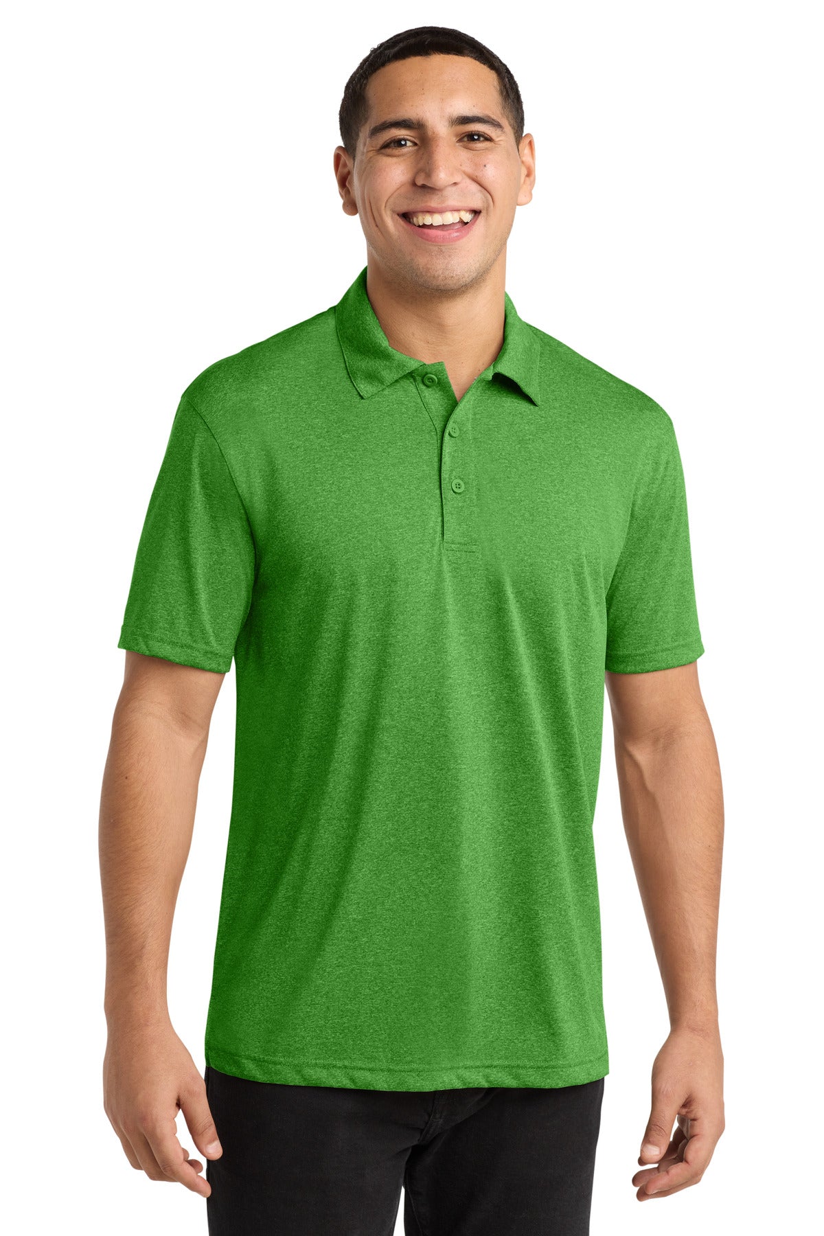 Custom Embroidered Sport-Tek Polos/Knits in Turf Green Heather