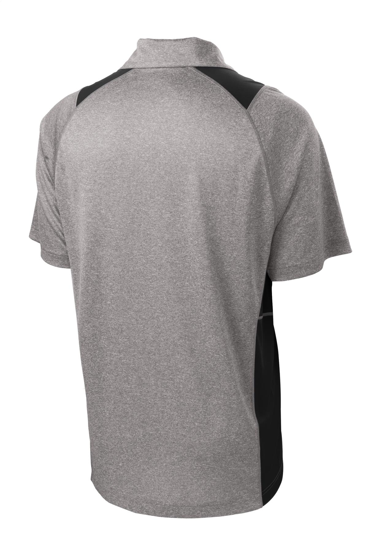 Sport-Tek Heather Colorblock Contender Polo. ST665