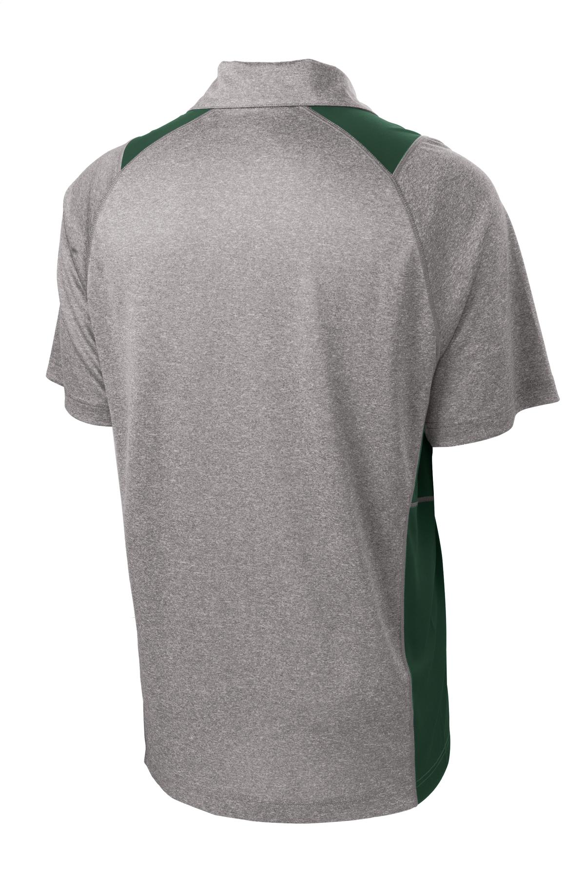 Sport-Tek Heather Colorblock Contender Polo. ST665
