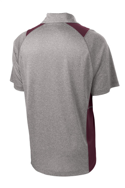Sport-Tek Heather Colorblock Contender Polo. ST665