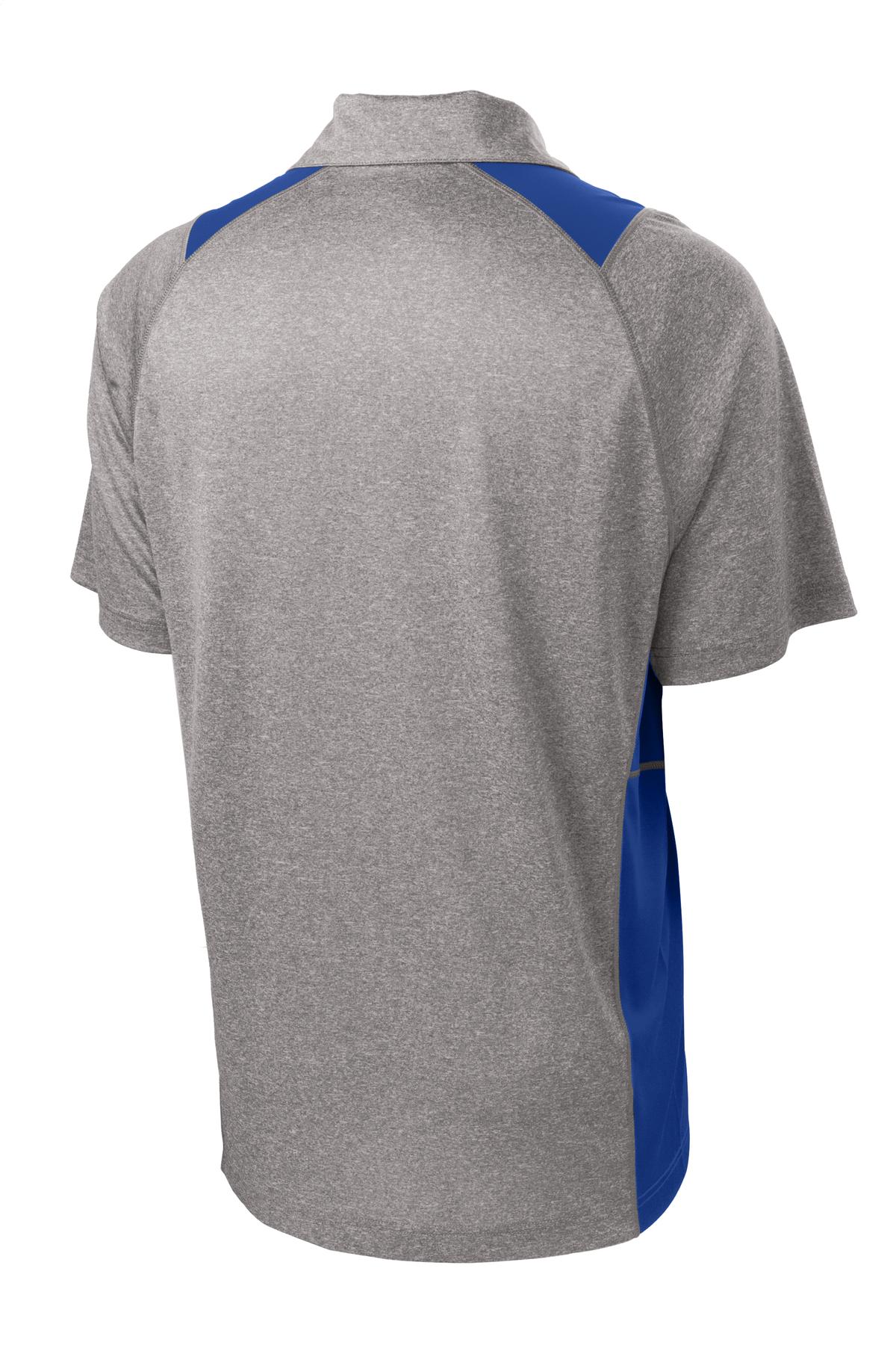 Sport-Tek Heather Colorblock Contender Polo. ST665