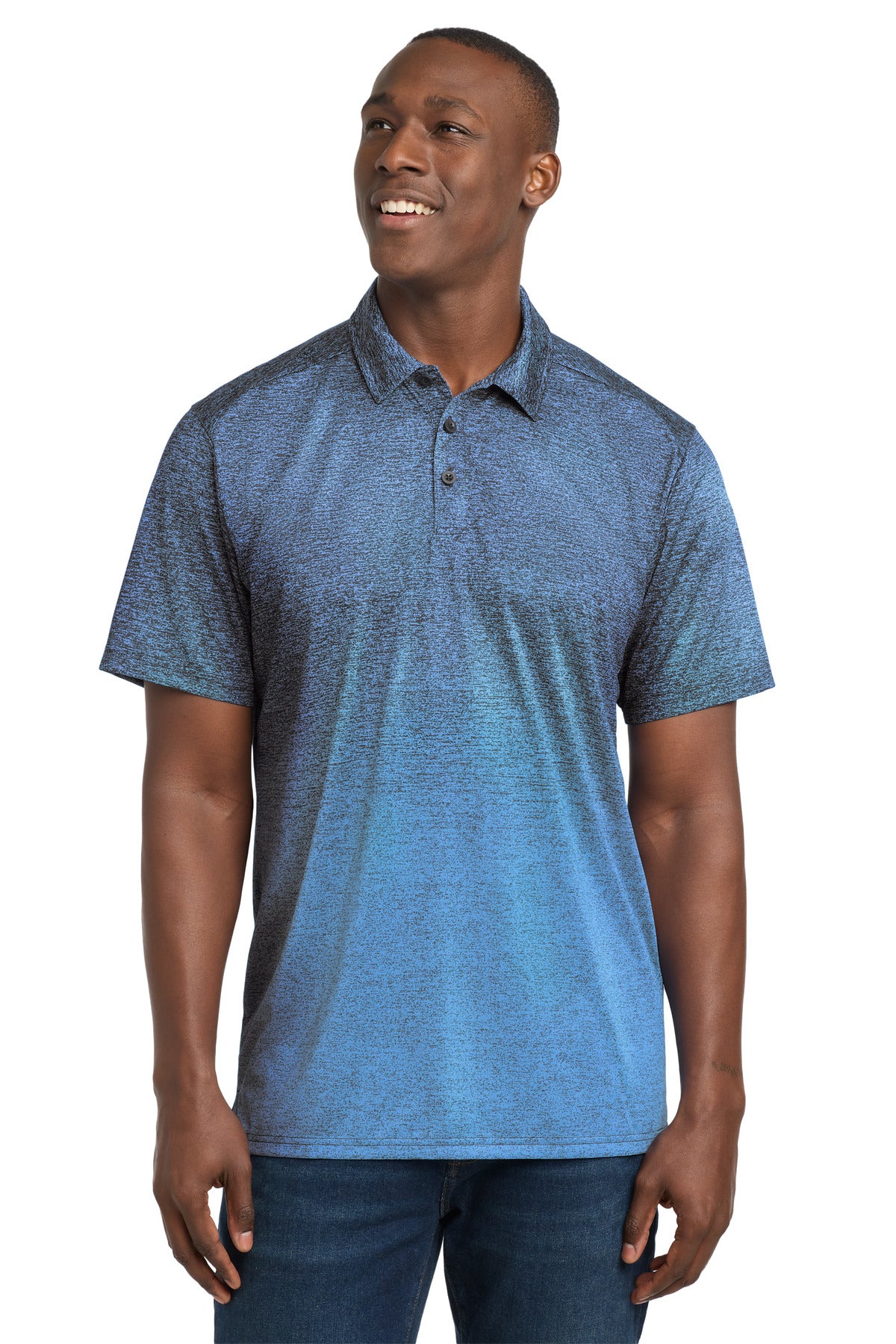 Custom Embroidered Sport-Tek Polos/Knits in Carolina Blue/ True Navy