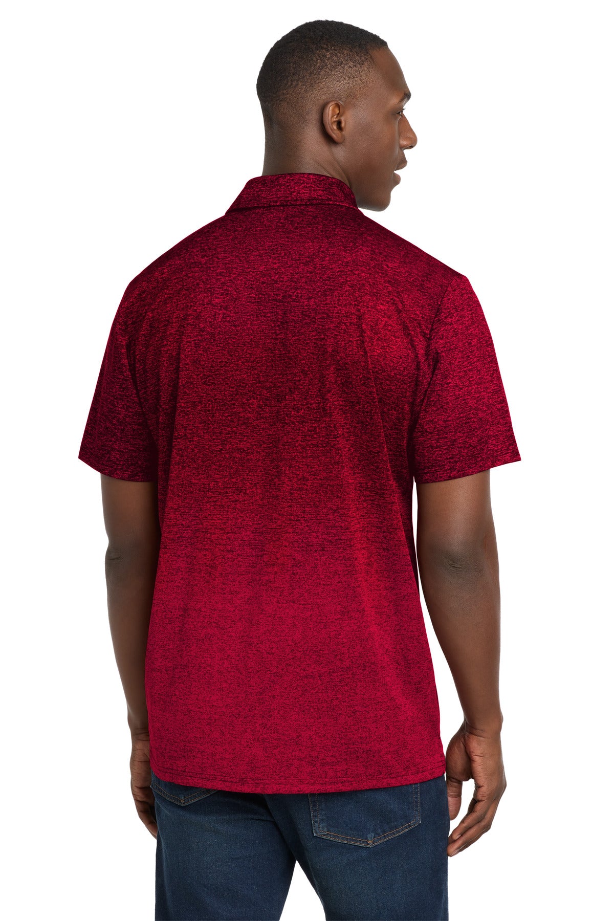 Custom Embroidered Sport-Tek Polos/Knits in Deep Red/ Black