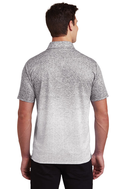 Custom Embroidered Sport-Tek  Ombre Heather Polo. ST671,White/ Graphite