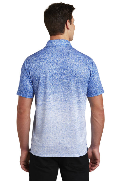 Custom Embroidered Sport-Tek  Ombre Heather Polo. ST671,White/ True Royal