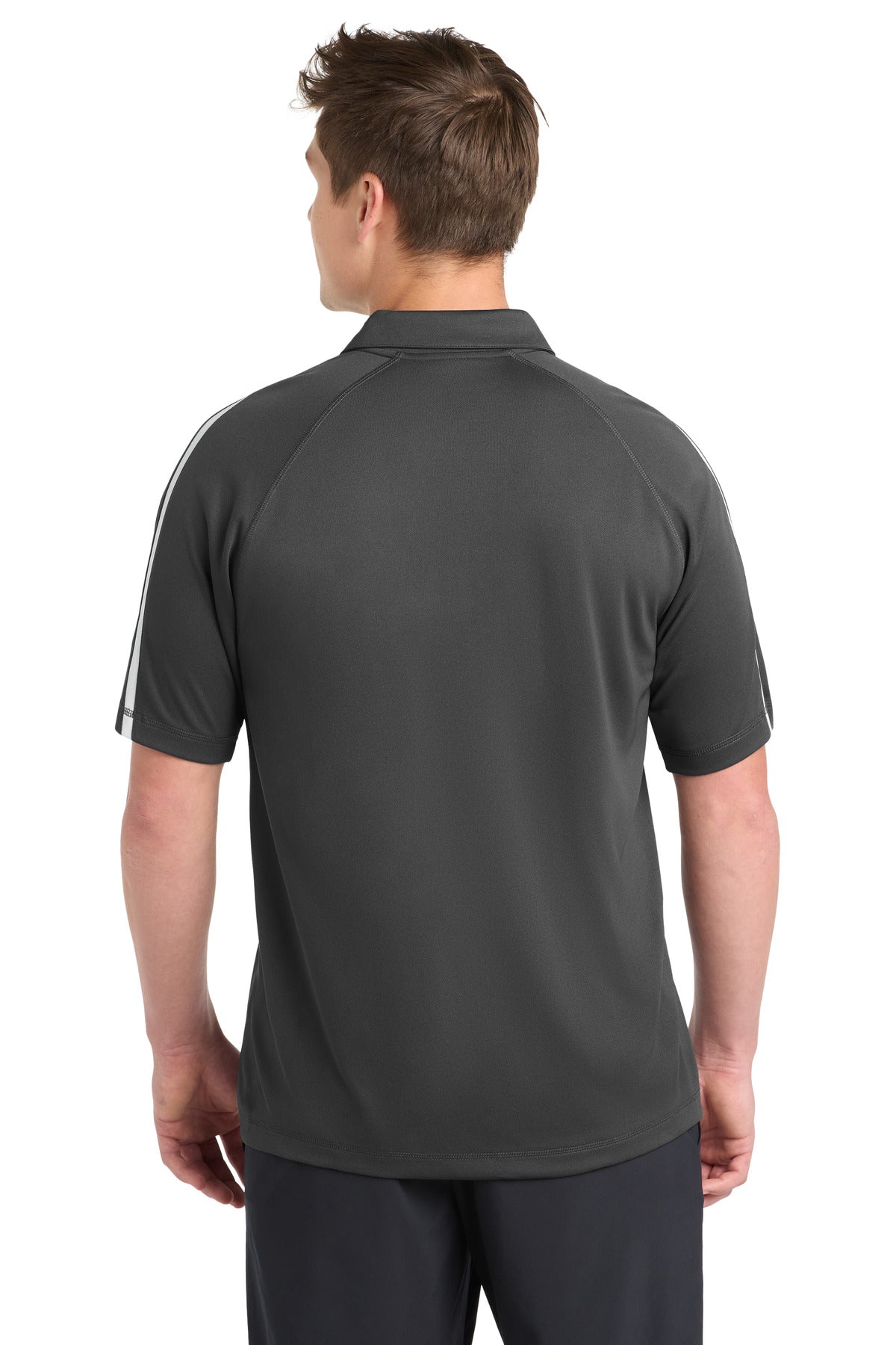 Custom Embroidered Sport-Tek Polos/Knits in Iron Grey/ White